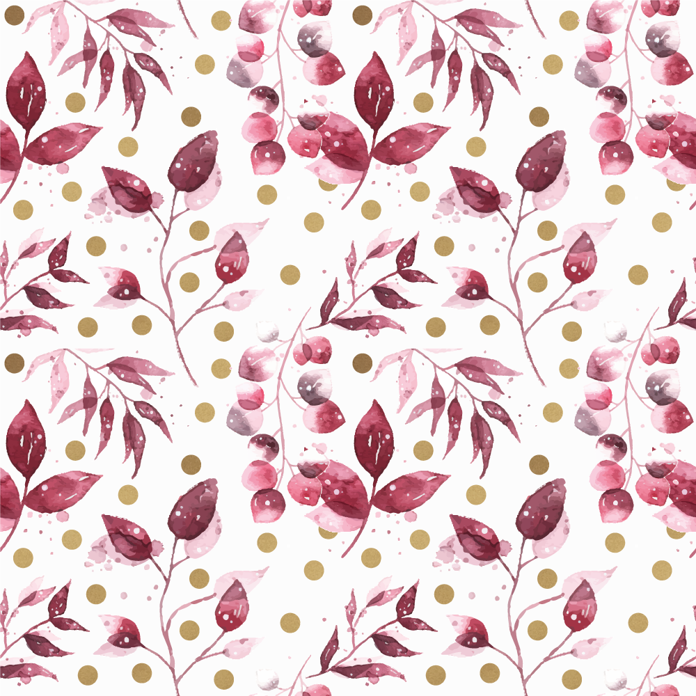 Vinylmatta blommor och växter botanisk mönster - Tenstickers