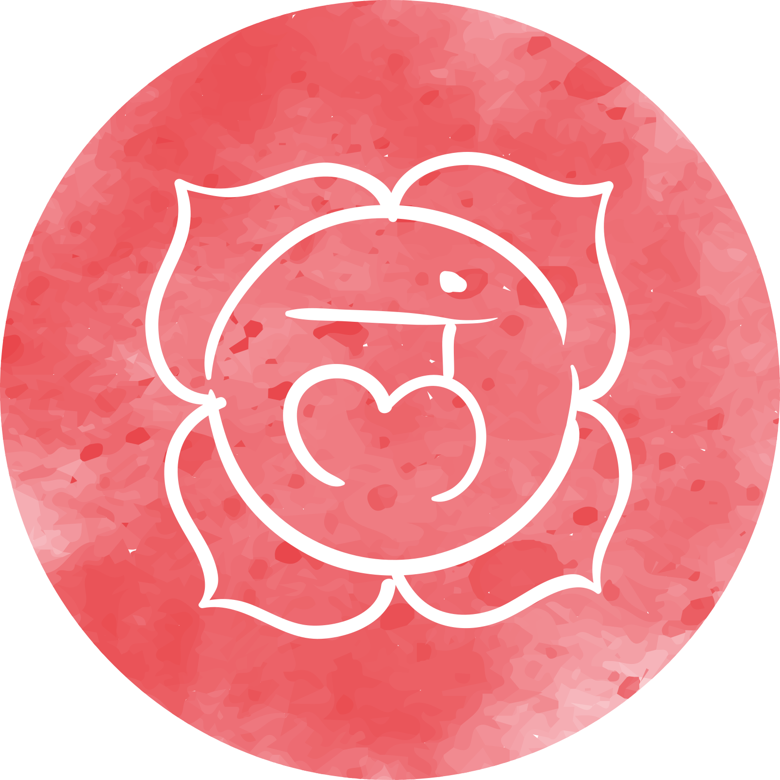 Cirkulär rosdesign Vinylmatta Mandala - Tenstickers