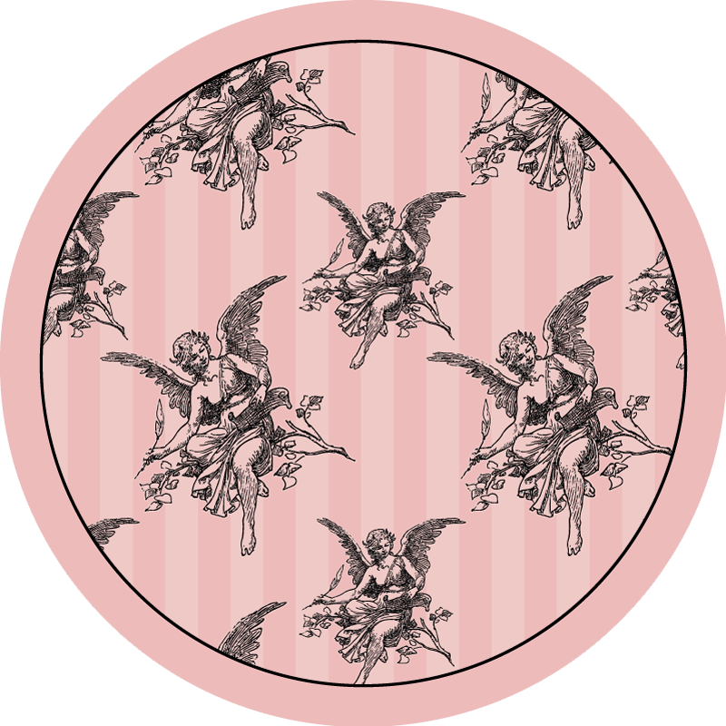 Toile jouy mönster konst design vintage matta - Tenstickers