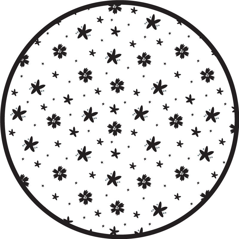 Vinylmatta blommor och växter stjärnmönster - Tenstickers