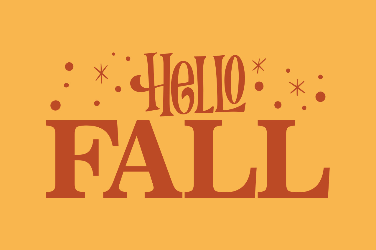 Välkomna höstvibbar Vinylmattor med fraser - Tenstickers