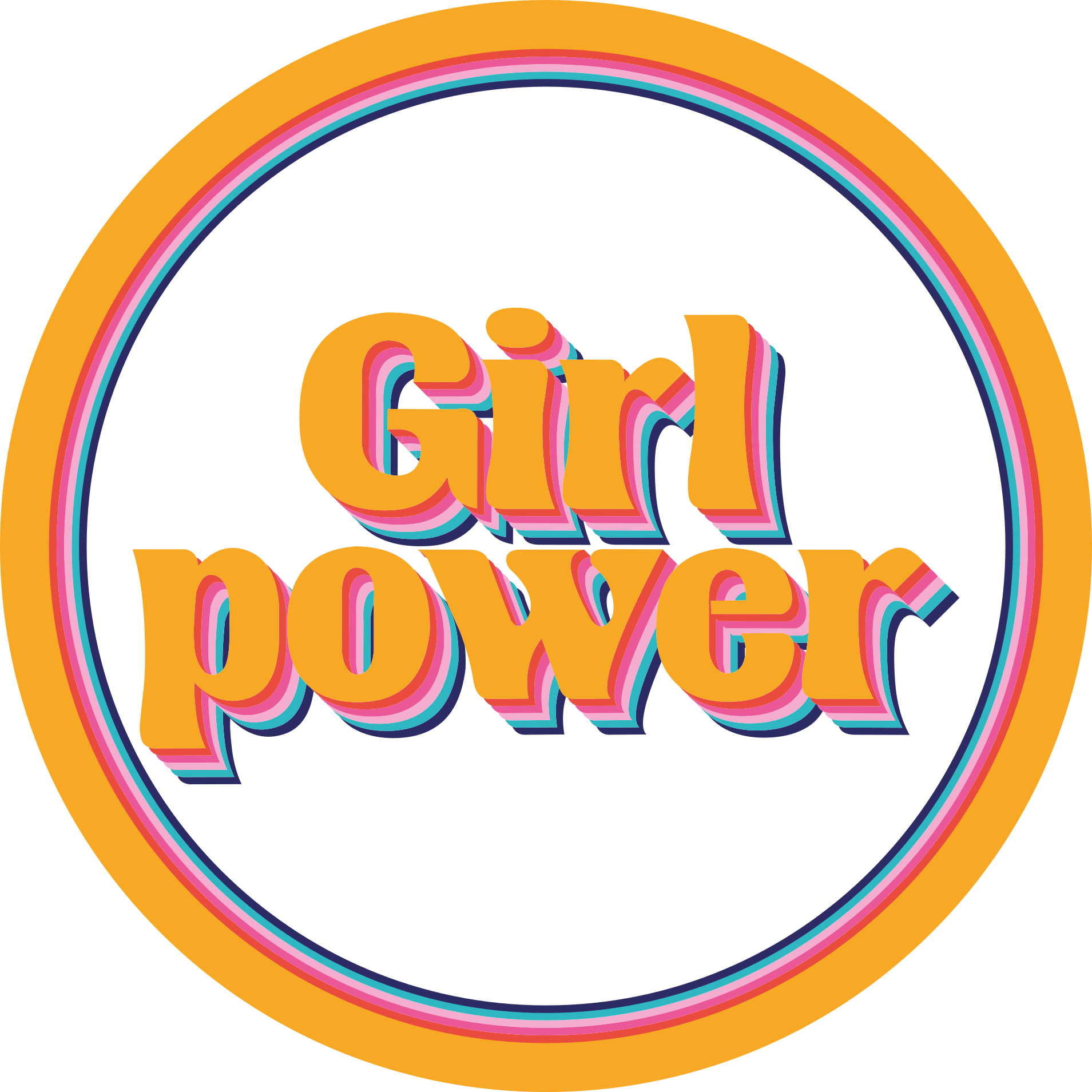 Girl power citat med blommor anpassad matta - Tenstickers