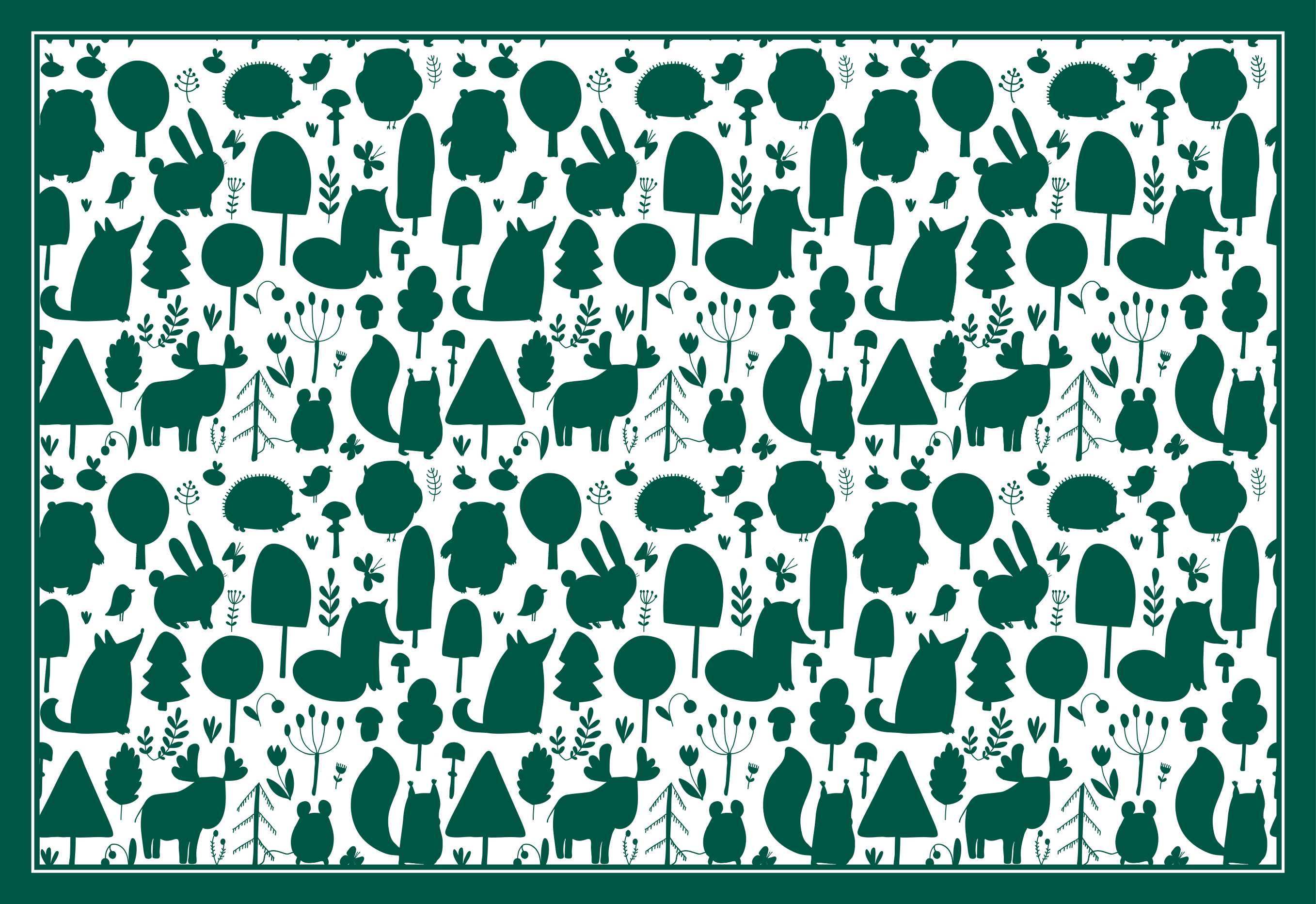 Natursilhuetter Vinylmatta natur - Tenstickers