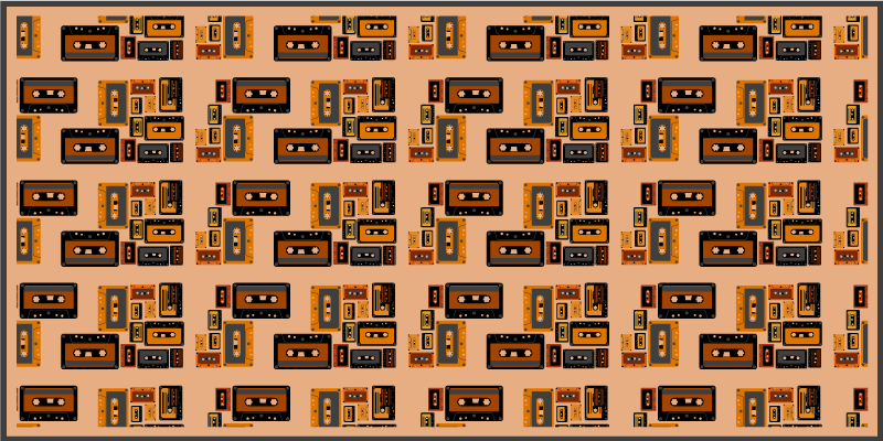 80-tals kassettmönster vintage matta - Tenstickers