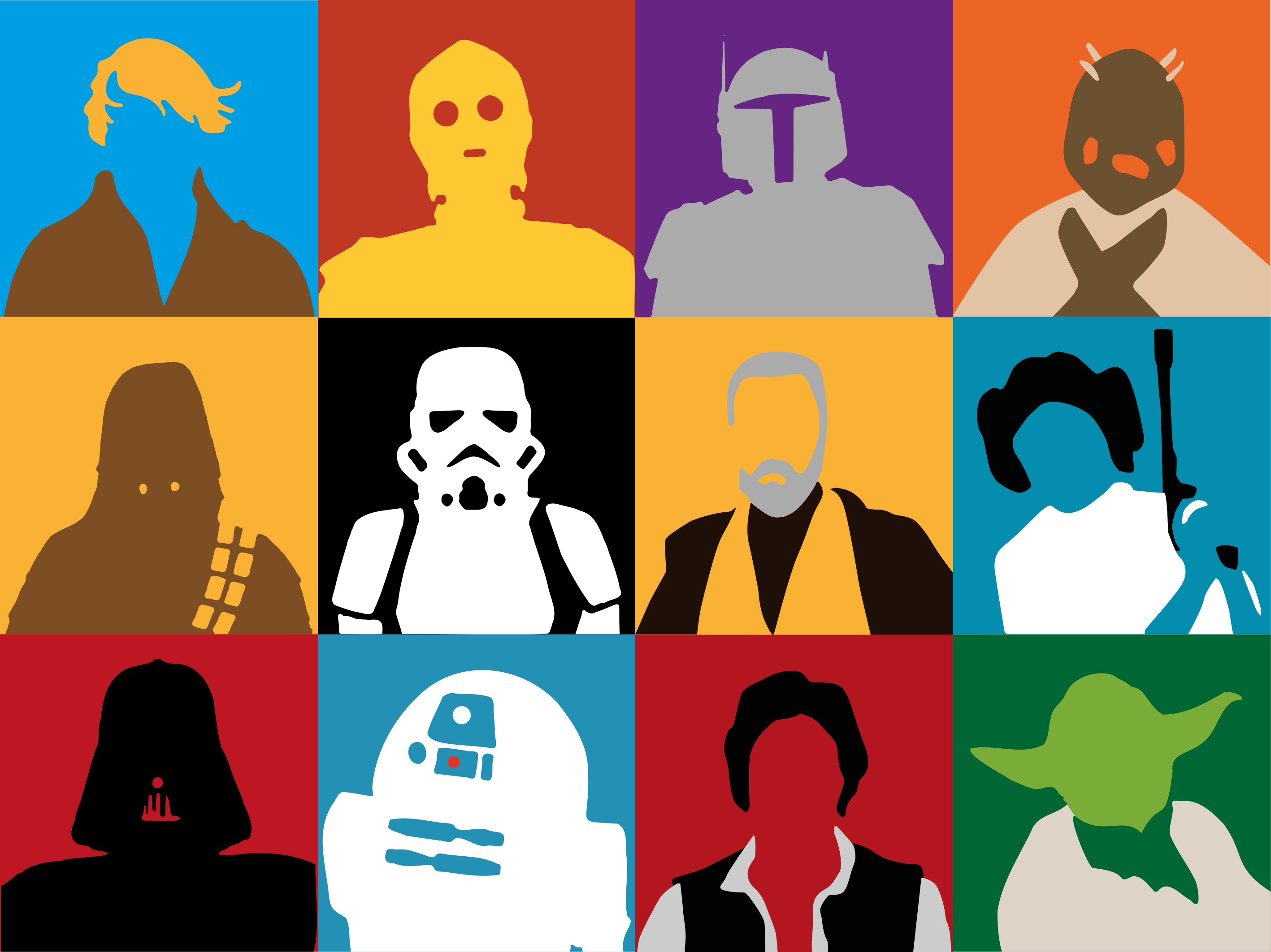 Ikoniska karaktärssilhuetter Andra Vinylmattor - Tenstickers