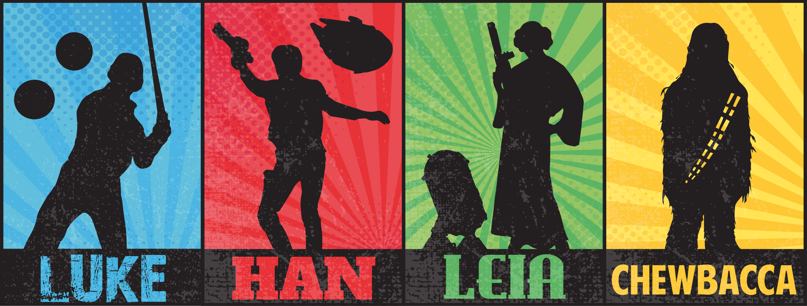 Komisk stil filmkaraktärer tonåring vinylmatta - Tenstickers