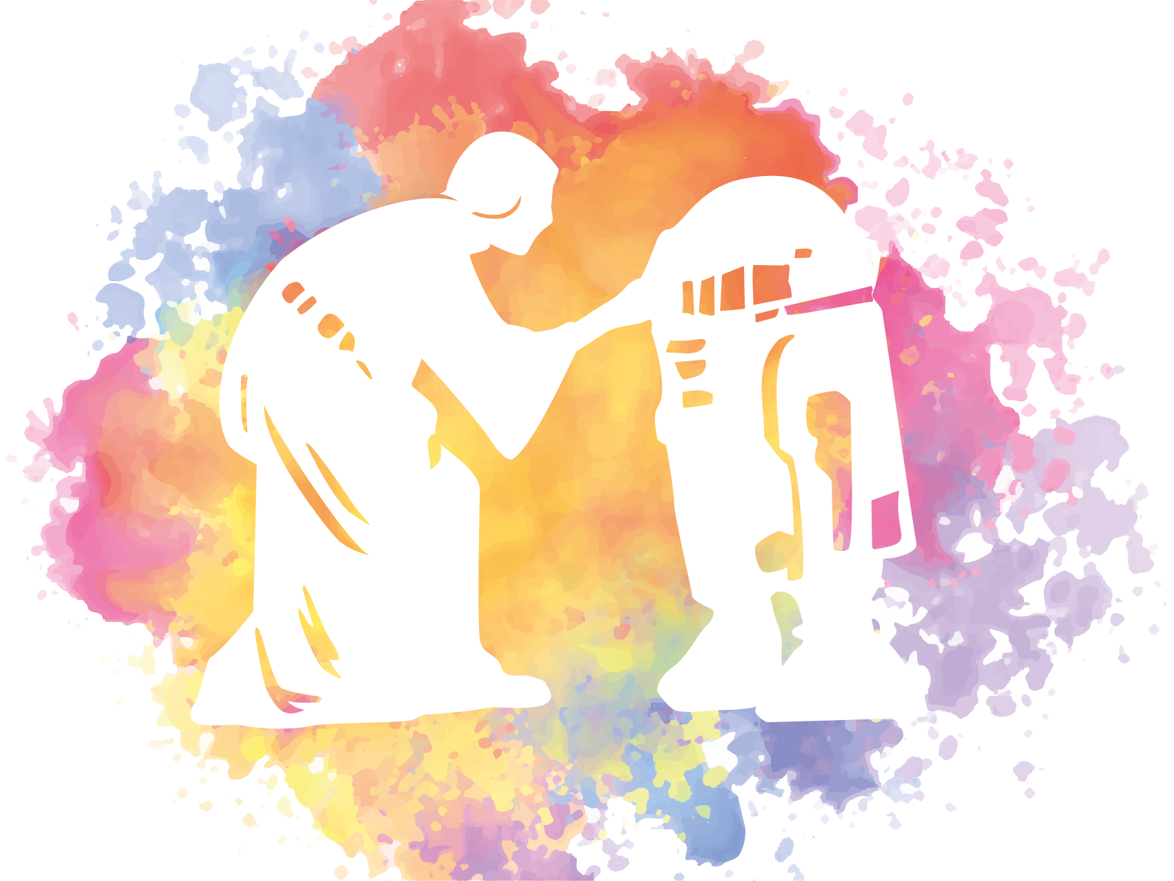 Akvarell galaktisk saga Vinylmatta Ungdom - Tenstickers