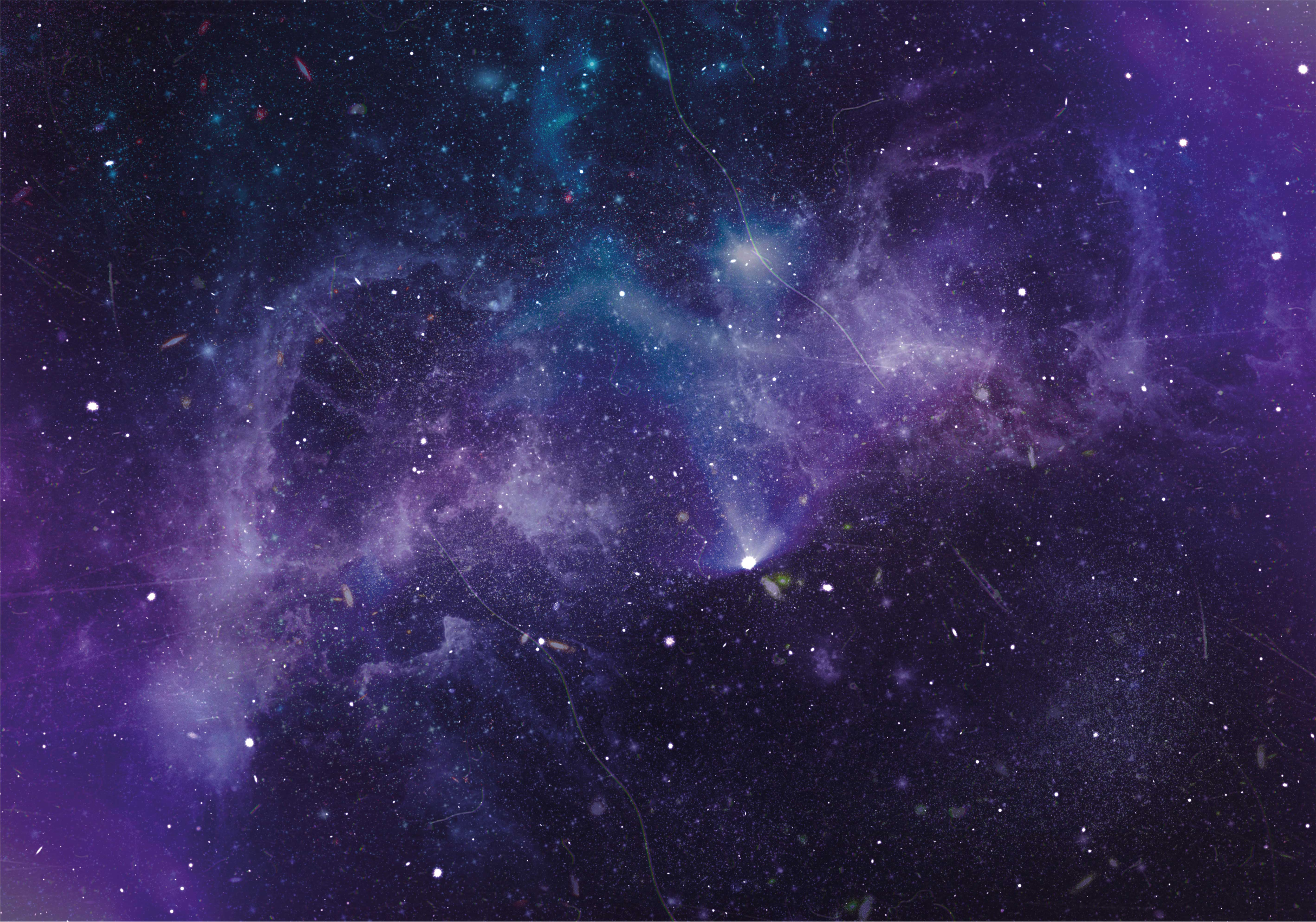 Kosmisk galaxscen Vinylmatta Stjärnor - Tenstickers