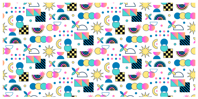 Livfulla element Vinylmatta geometrisk - Tenstickers