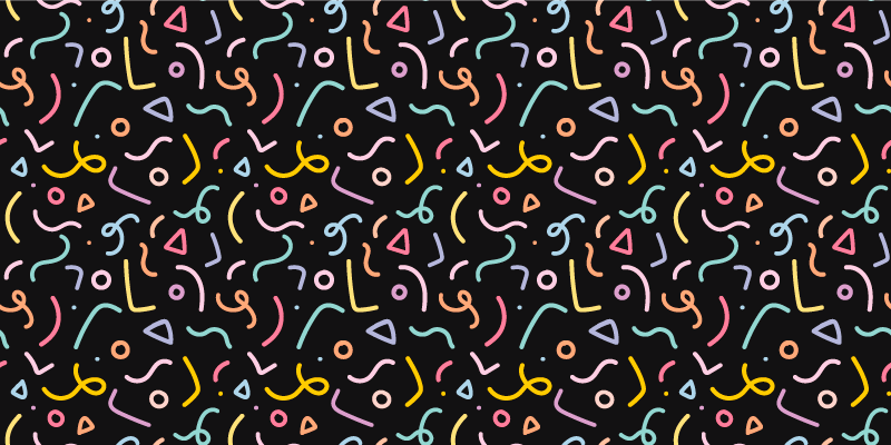 Färgglada abstrakta virvlar Vinylmatta geometrisk - Tenstickers