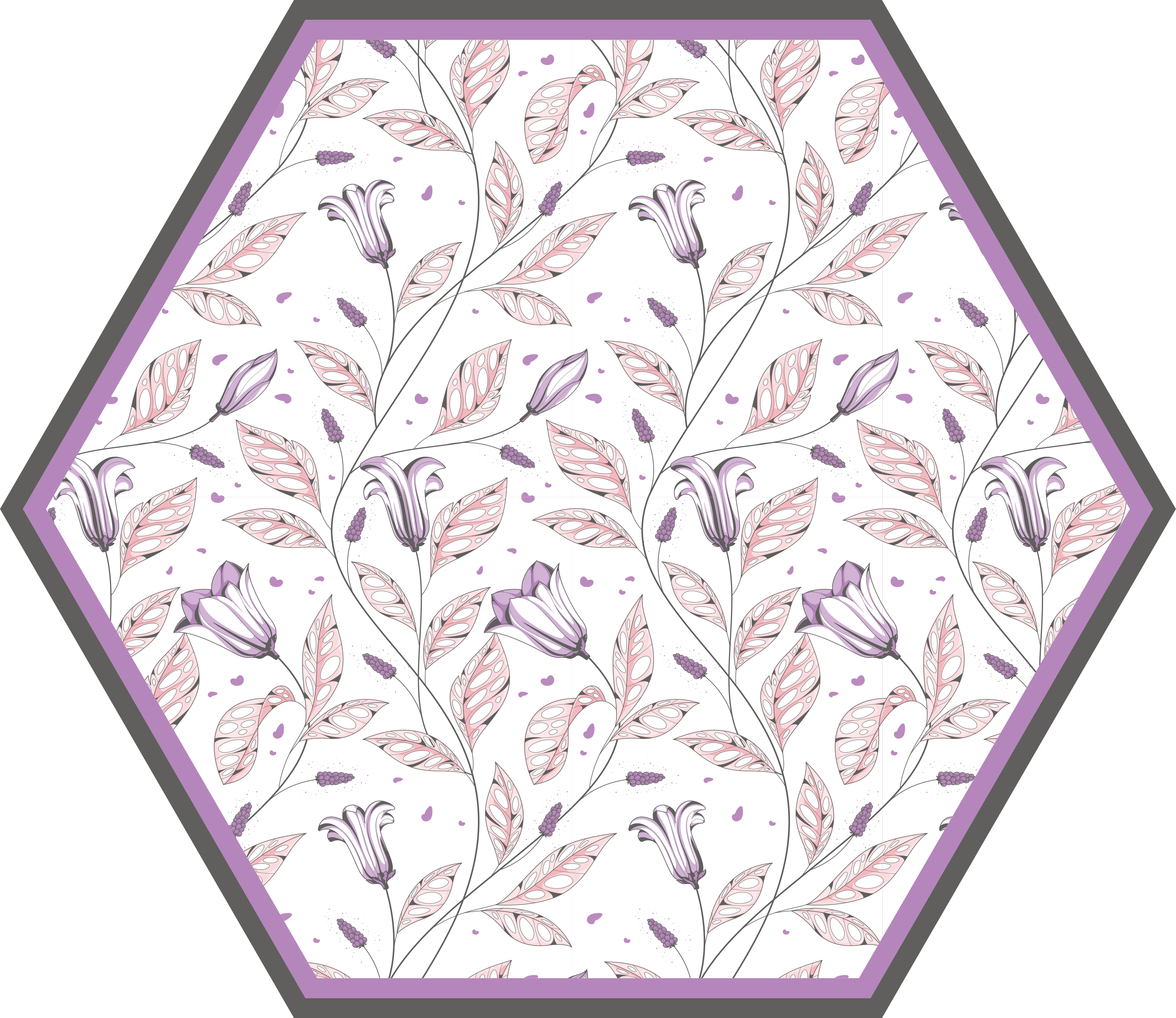 Vinylmatta blommor och växter med graciösa motiv - Tenstickers