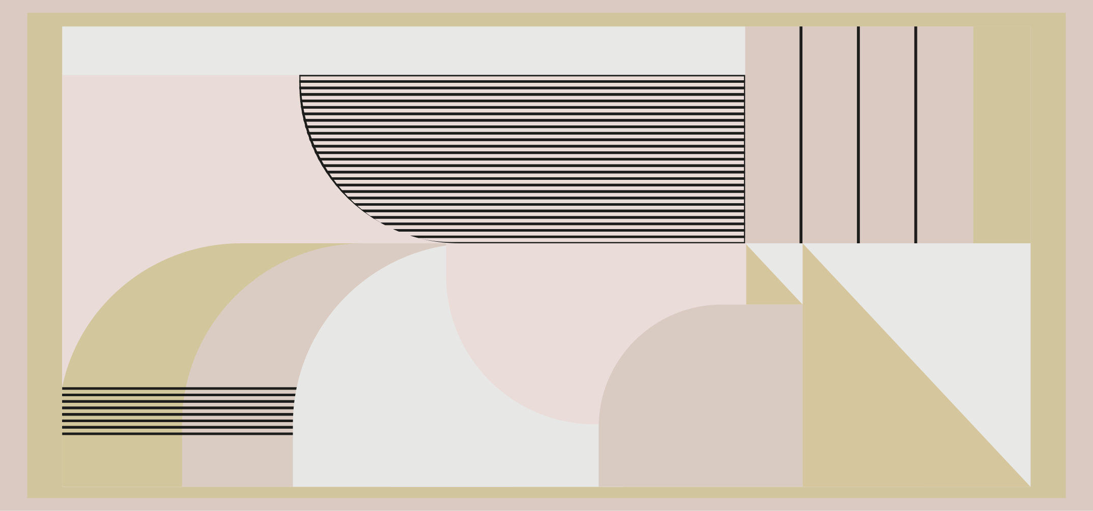 Pastellfärger geometrisk urban design matta - Tenstickers