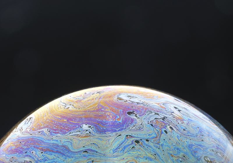 Kosmisk färgsfär Vinylmatta Vardagsrum - Tenstickers