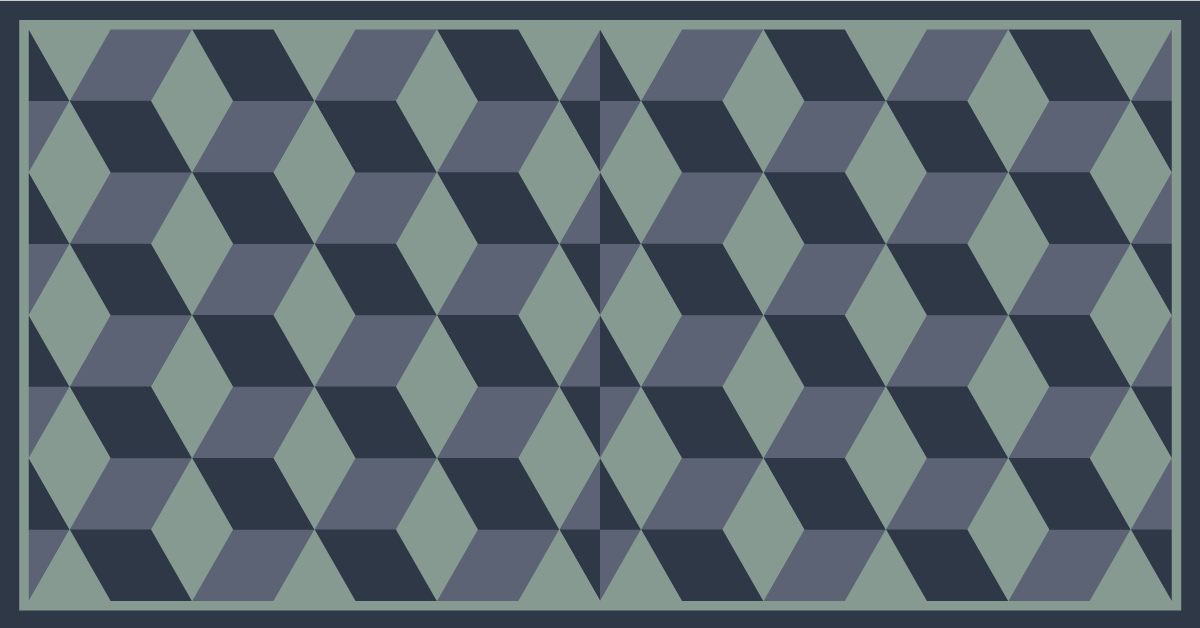 Kubiskt mönsterspel Vinylmatta geometrisk - Tenstickers