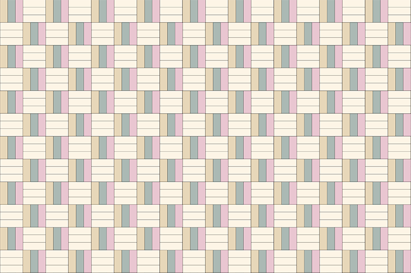 Vävda färgblock Vinylmatta geometrisk - Tenstickers