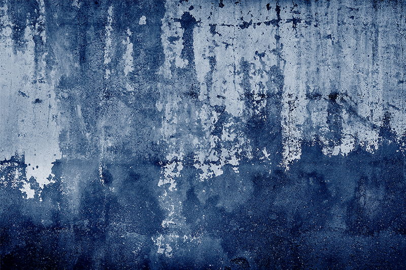 Blå sliten look "industriell stil" matta - Tenstickers