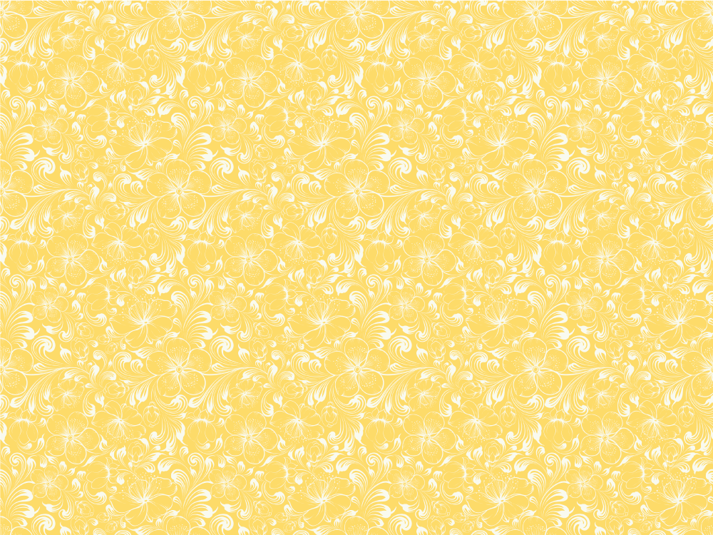 Gul blommig blommatta i grandmillenial stil - Tenstickers