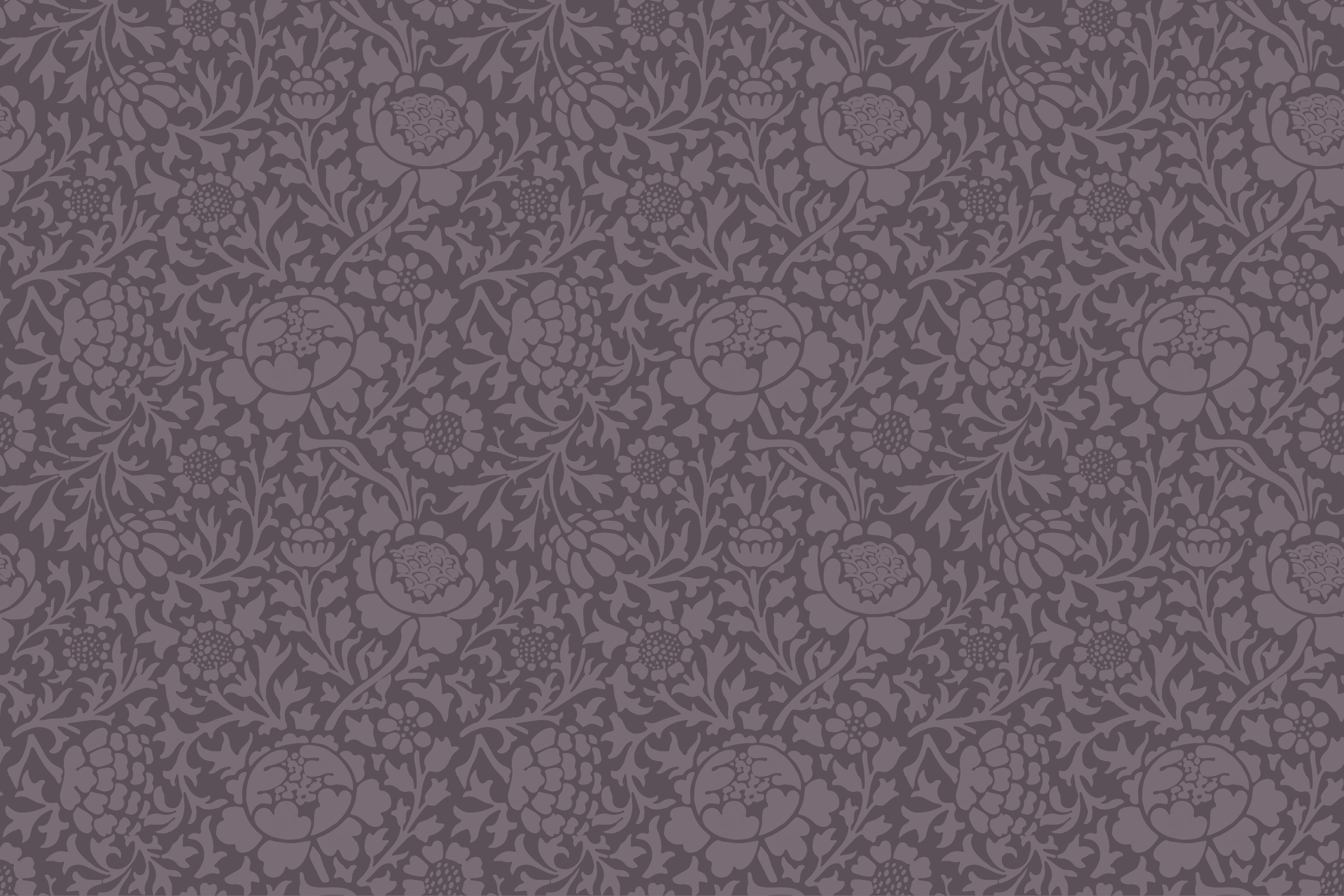 Elegant Floral Pattern Vinylmatta blommor och växter - Tenstickers