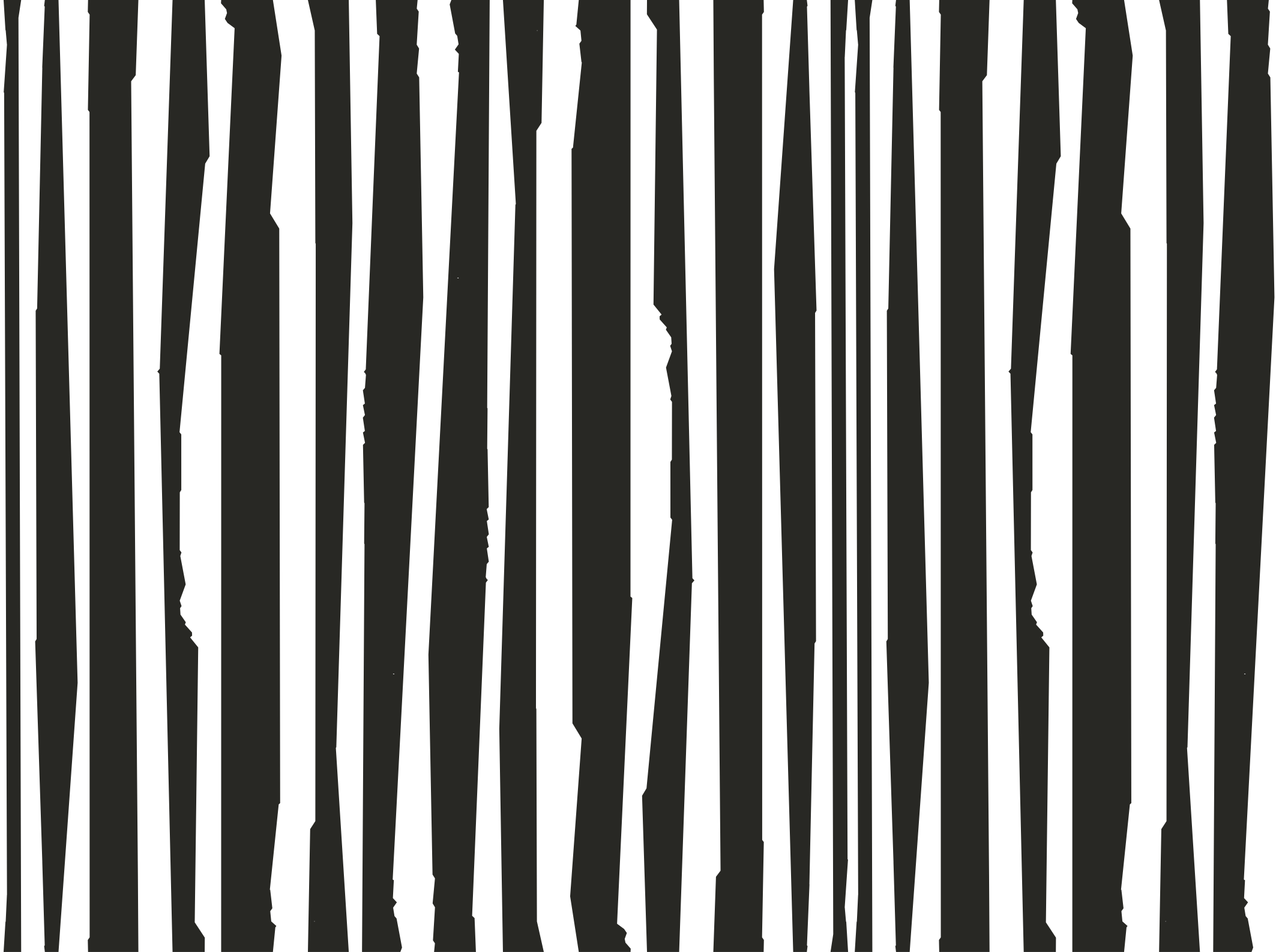 Striped Monochrome Design Vinlymatta randiga - Tenstickers