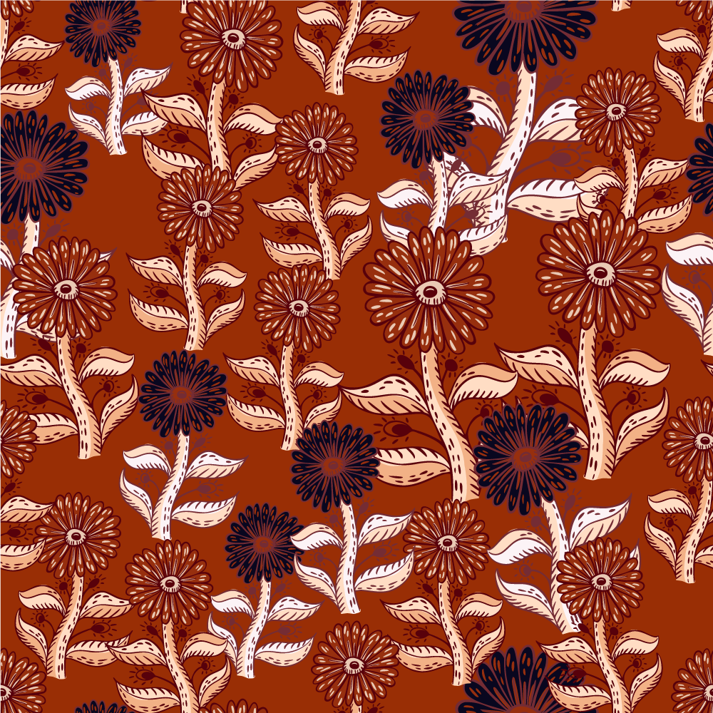 Blommatta i afrikansk stil med solrosdesign - Tenstickers