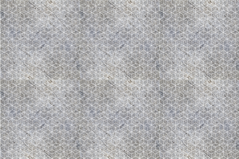 Geometrisk cementvinylmatta för hemmakontor - Tenstickers