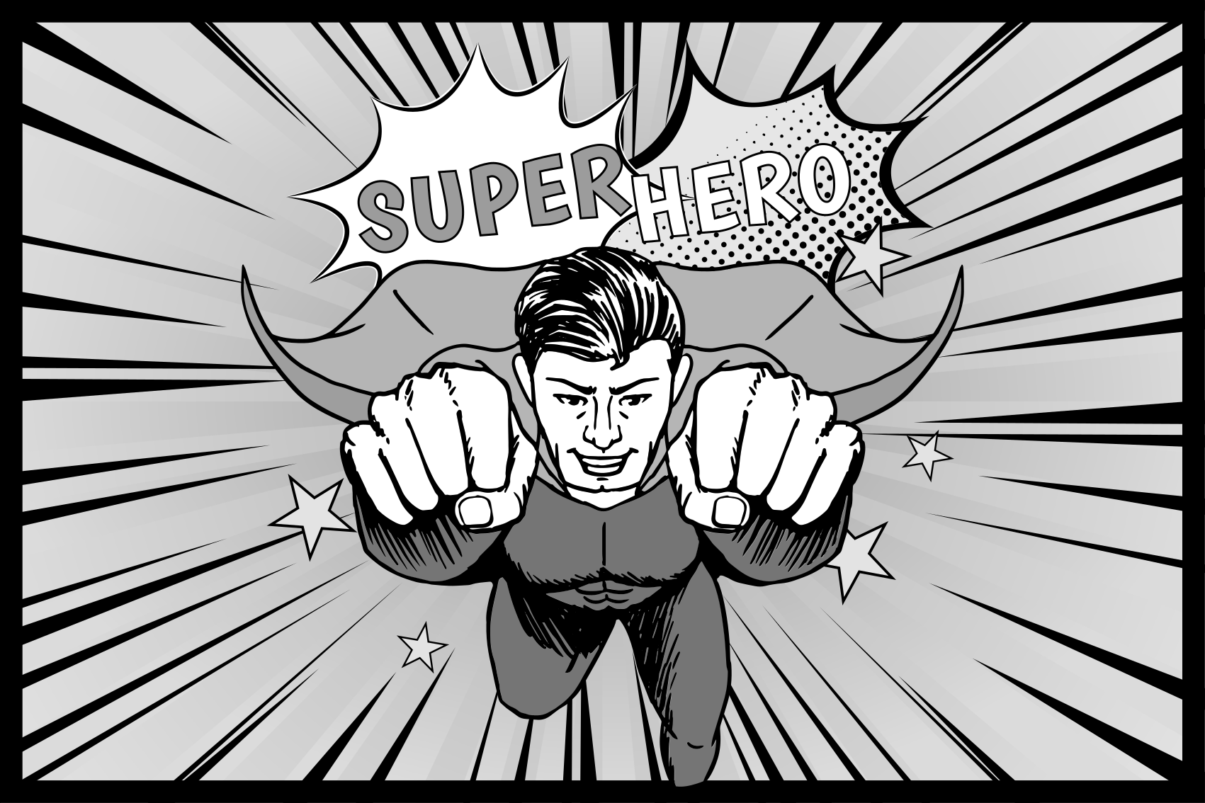 Dynamisk superhjältegrafik Vinylmatta Barn - Tenstickers