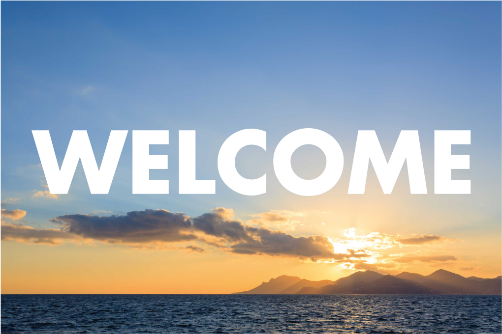 Solnedgång välkommen ingång Vinylmatta foajé - Tenstickers