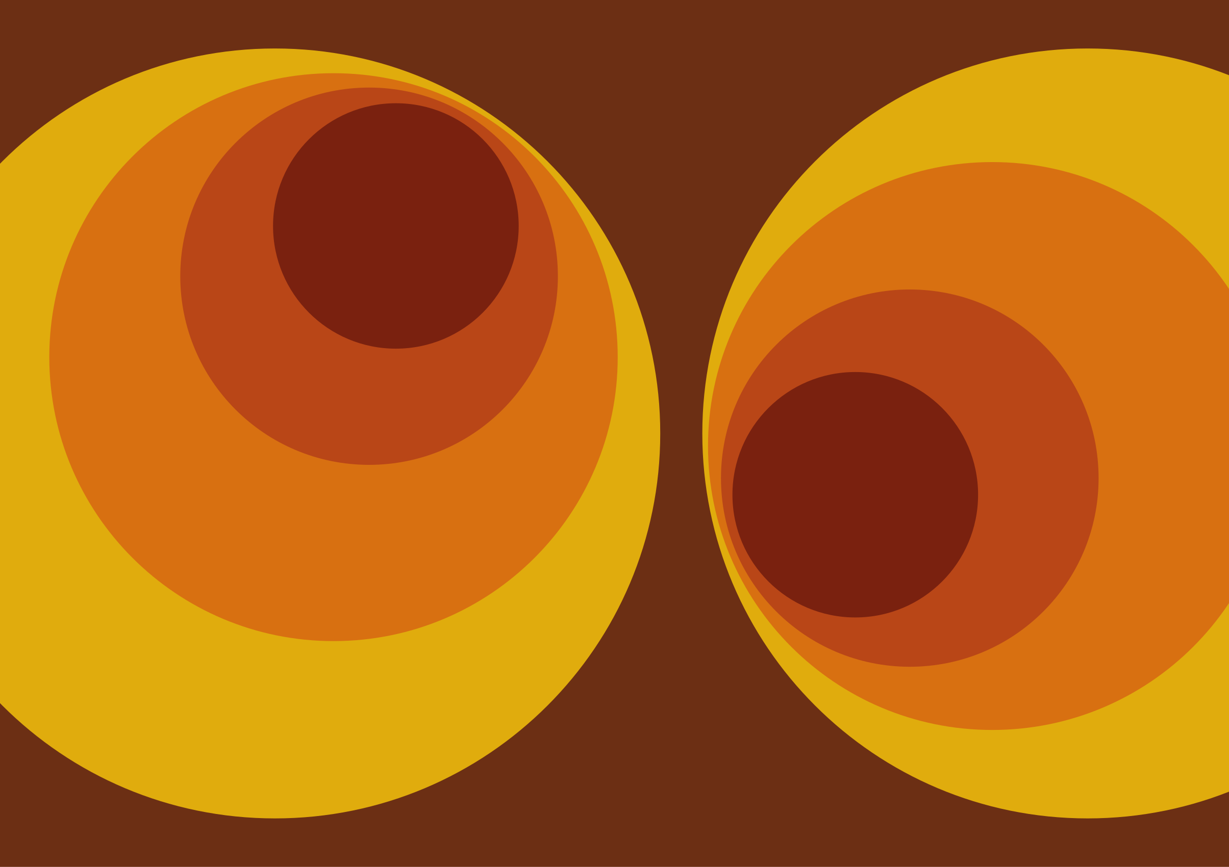 70-tal cirkulära orange mönster vintage matta - Tenstickers