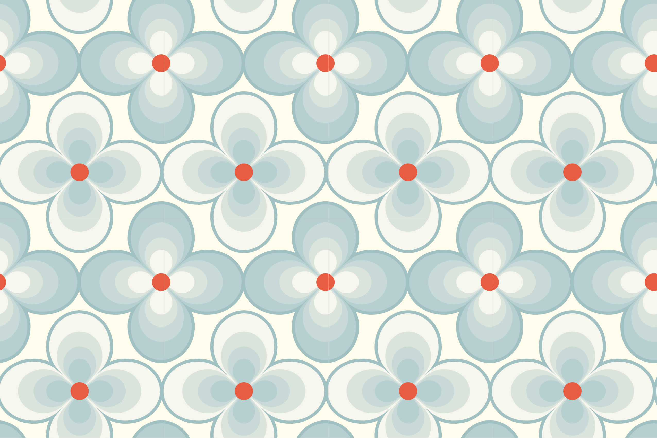 Geometriska blommönster Vinylmatta kakeleffekt - Tenstickers