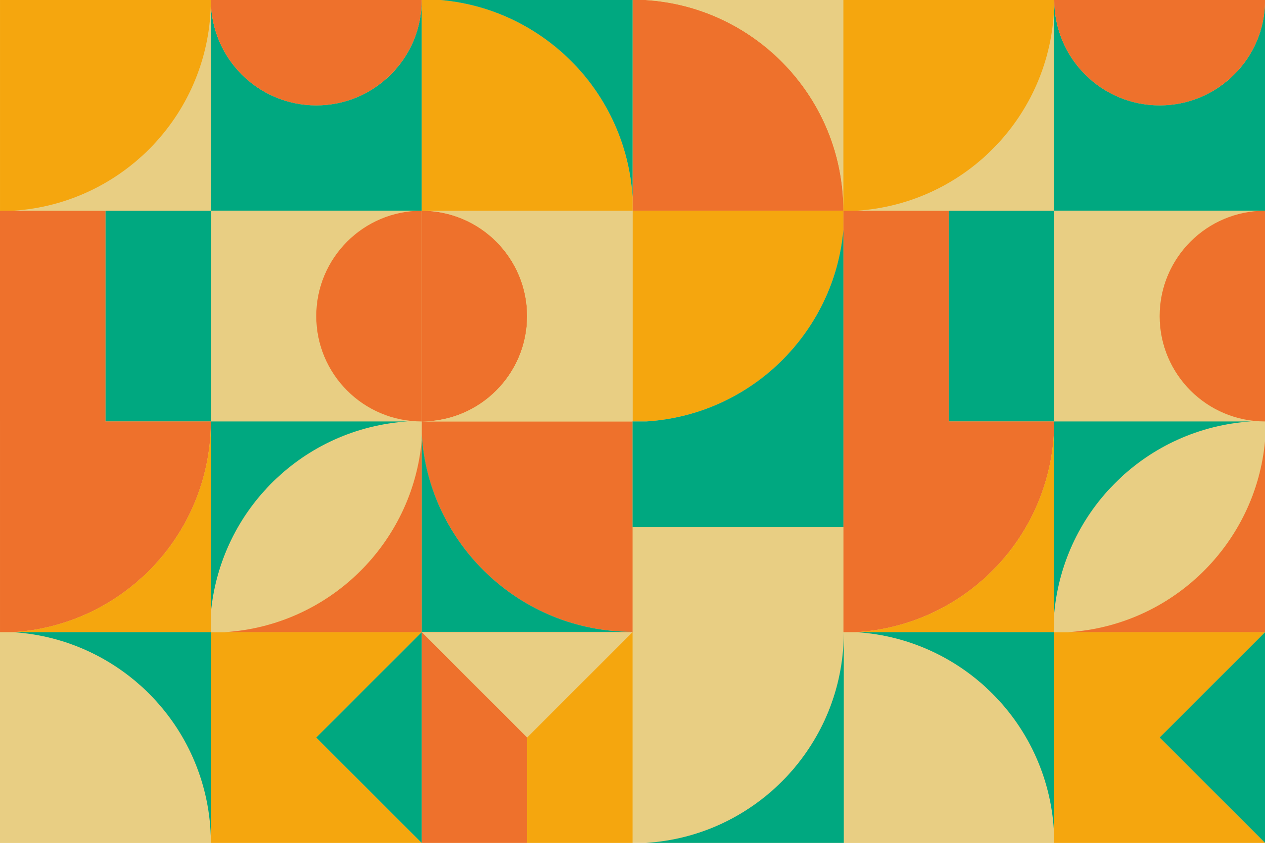 Färgglada geometriska design entréplattor - Tenstickers