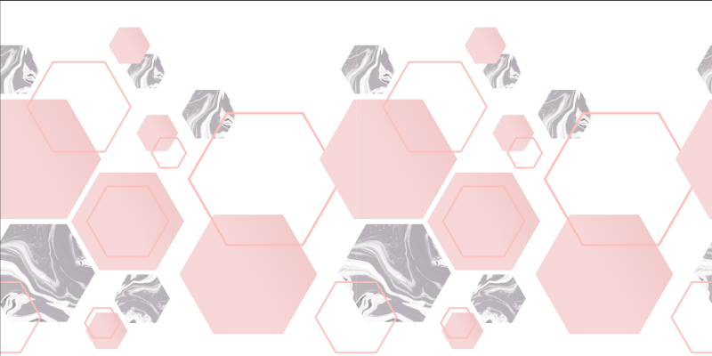 Marmorerade hexagoner Vinylmatta Mosaik - Tenstickers