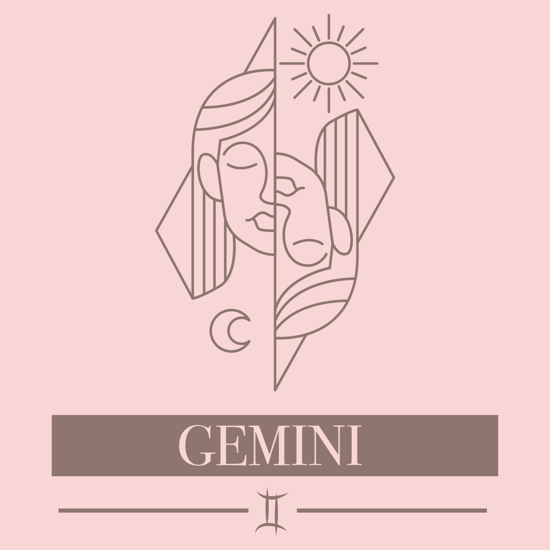 Design med gemini-tema Vinylmattor med fraser - Tenstickers