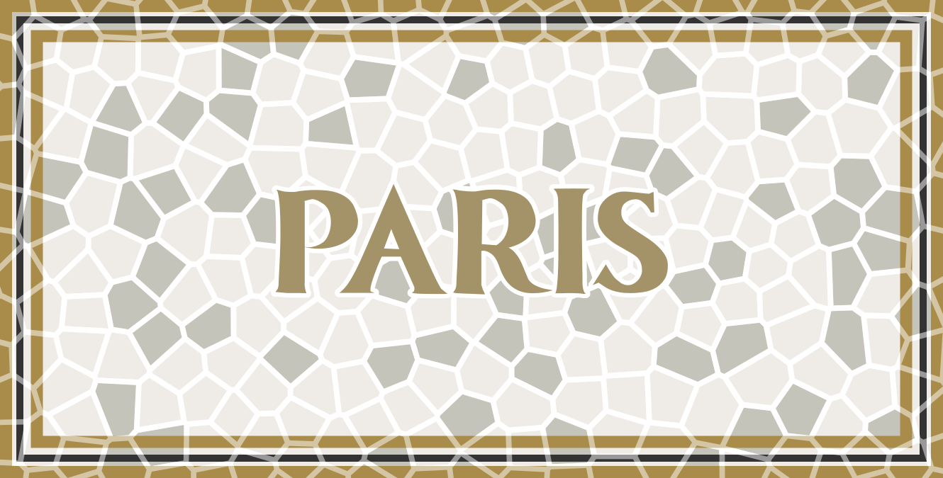 Paris romersk mosaik anpassad matta - Tenstickers
