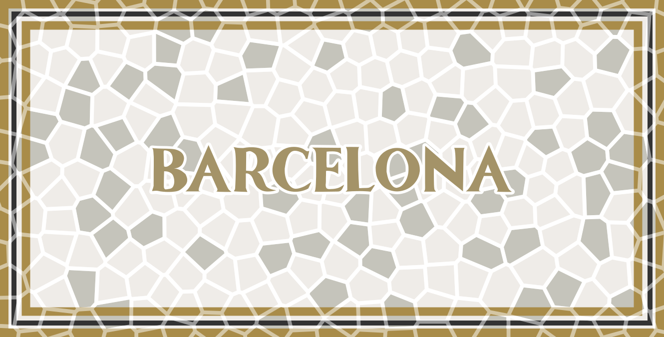 Barcelona geometriska mönster Vinylmatta Mosaik - Tenstickers