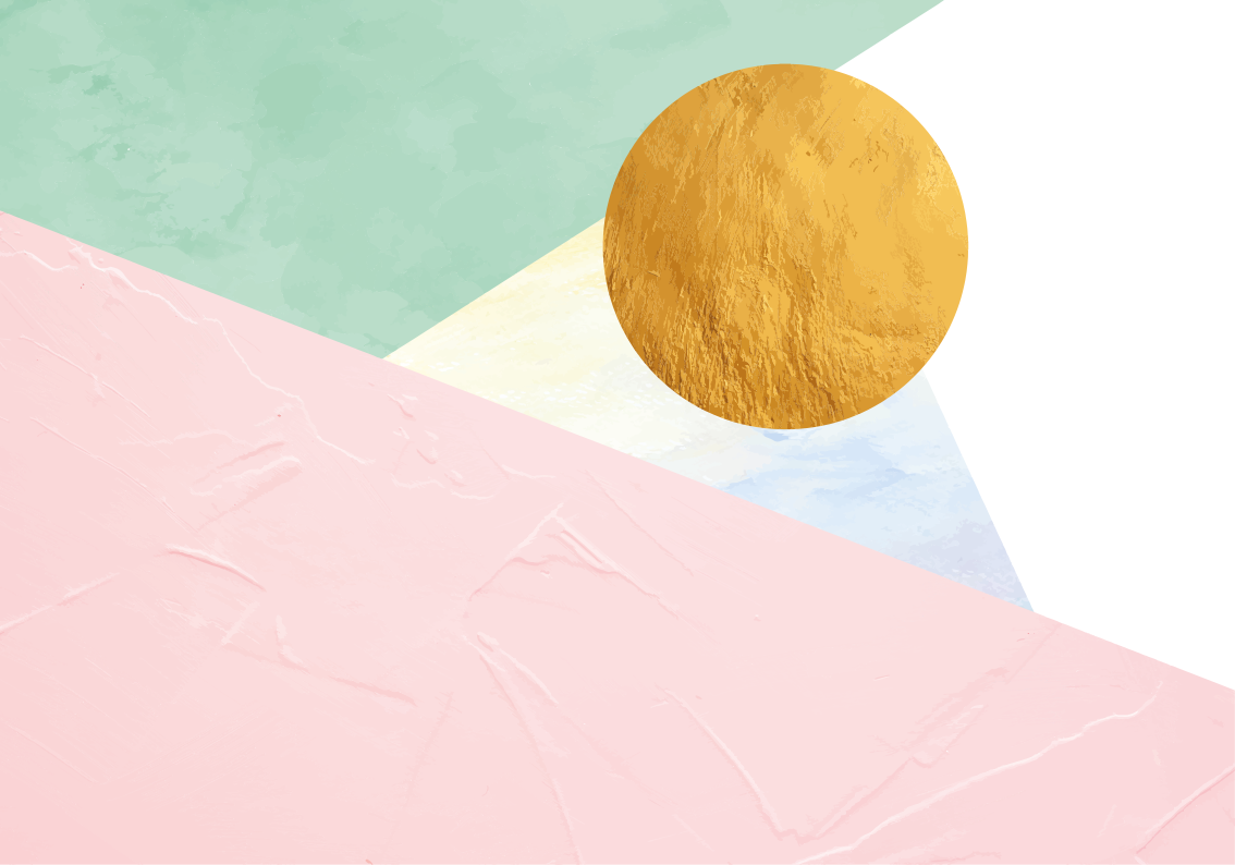 Geometriska pastellformer Vinylmatta geometrisk - Tenstickers