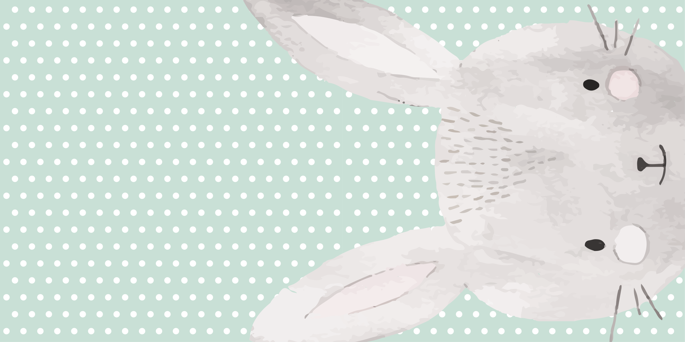 Kanin illustration Vinylmatta daghem - Tenstickers