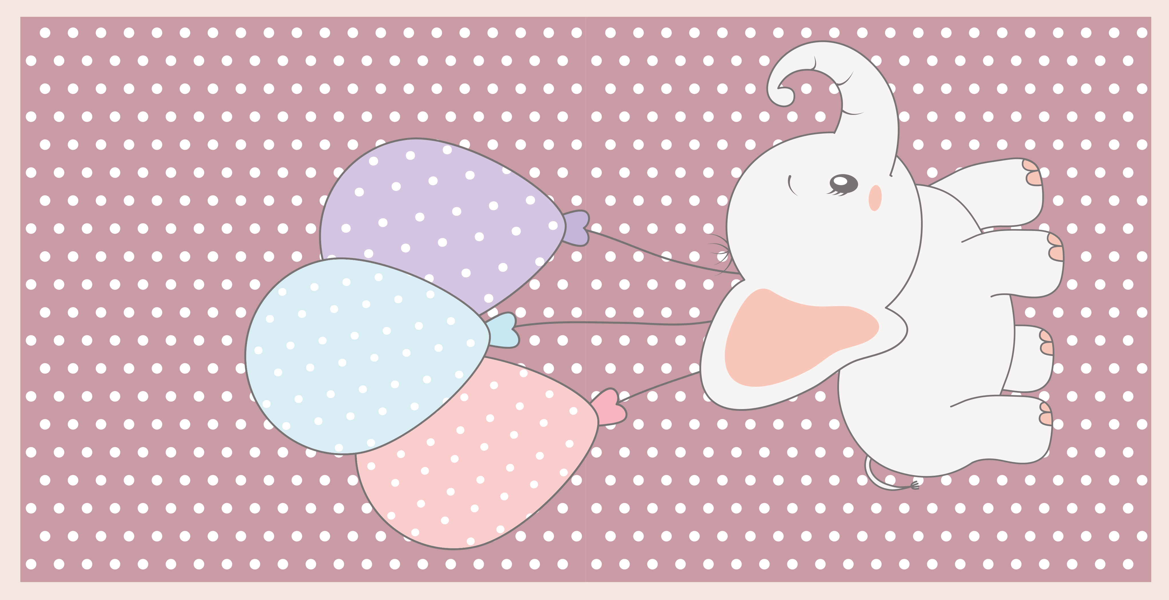 Elefantballongspel Vinylmatta daghem - Tenstickers