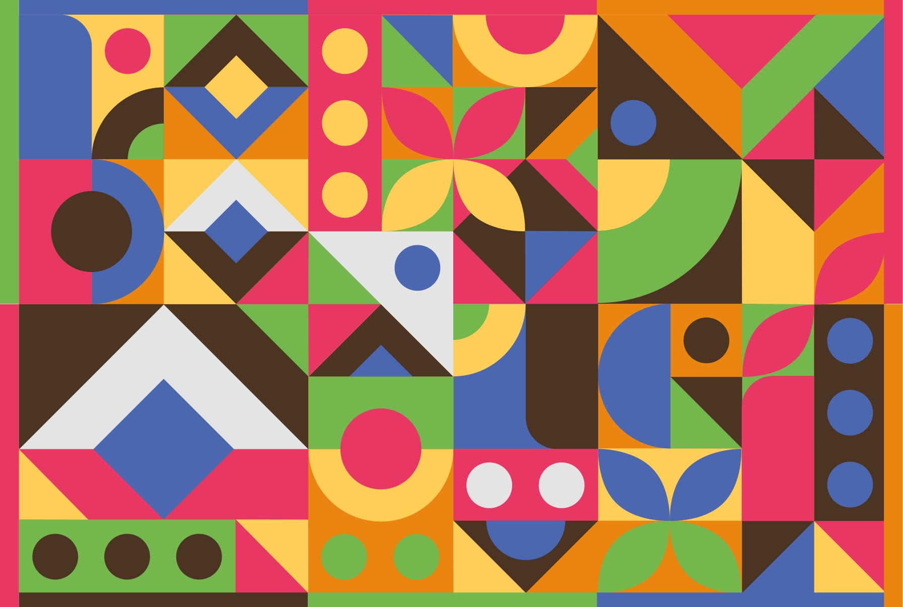 Geometriska former stänk Vinylmatta geometrisk - Tenstickers