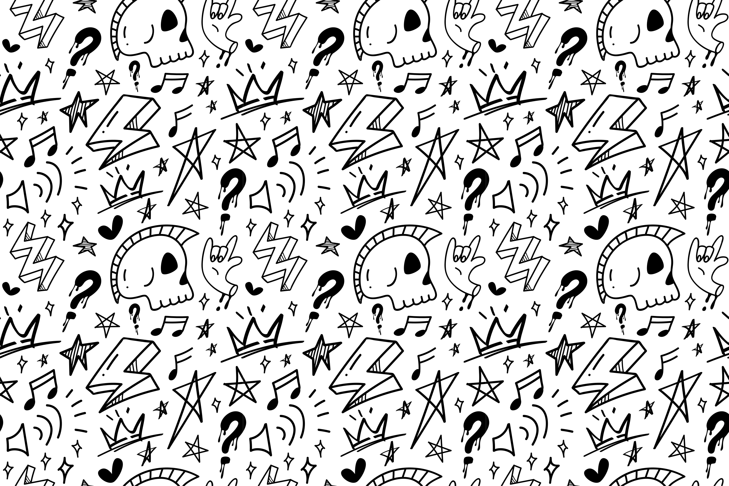 Eklektiska tonårsmönster Vinylmatta Ungdom - Tenstickers