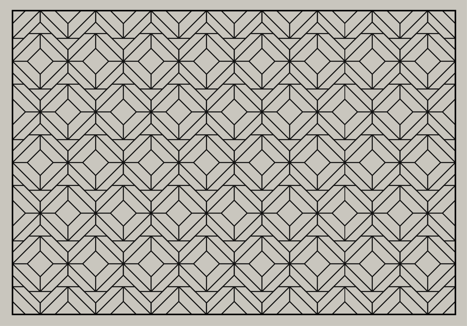 Svarta och vita kvadratiska geometriska mattor - Tenstickers