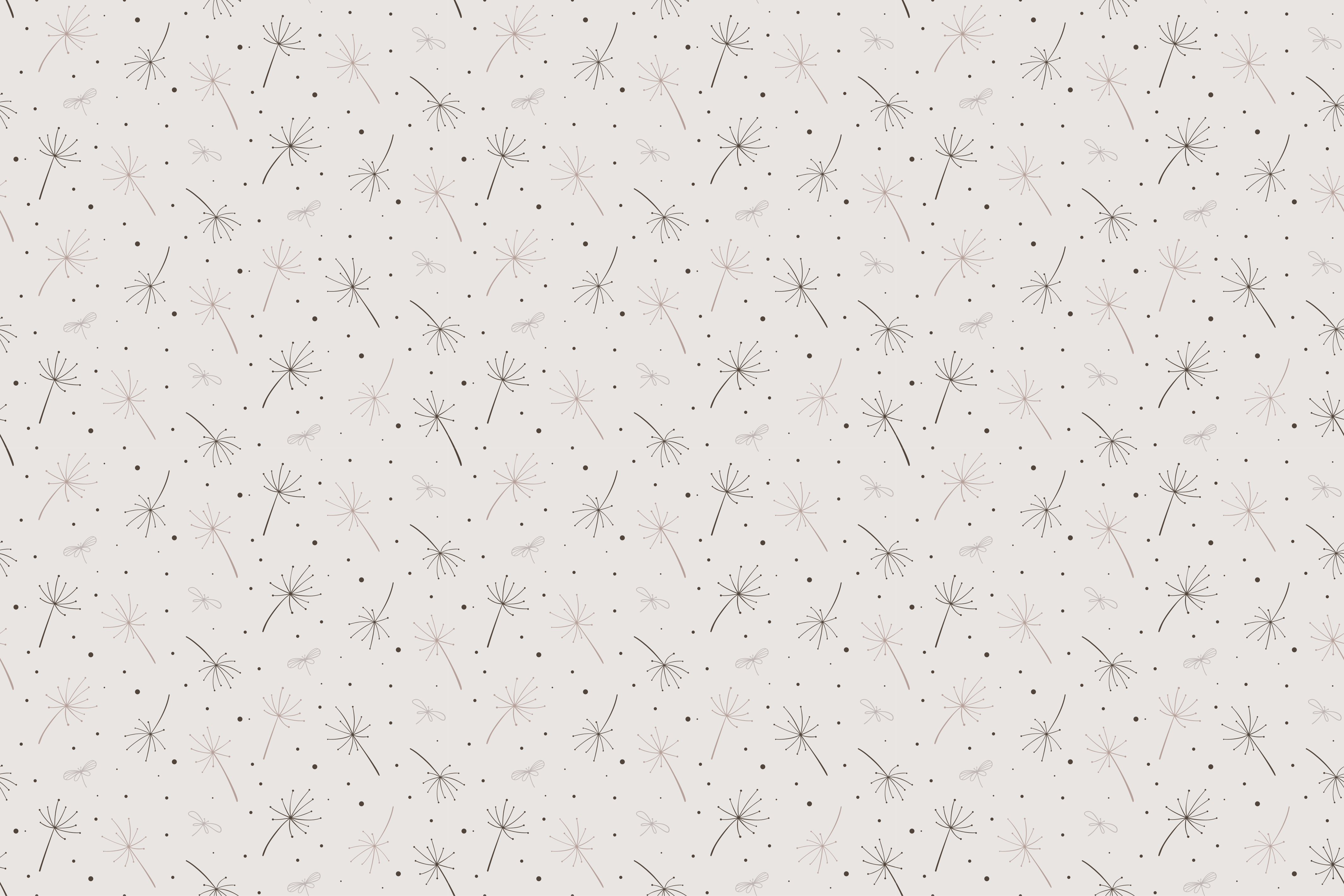 Maskros mönster Vinylmatta blommor och växter - Tenstickers