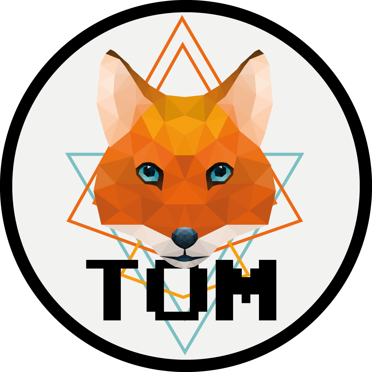 Geometriska-djur vilda räv personlig matta - Tenstickers