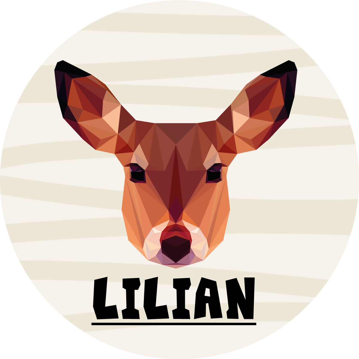 Anpassningsbara rådjur Vinylmatta namn - Tenstickers