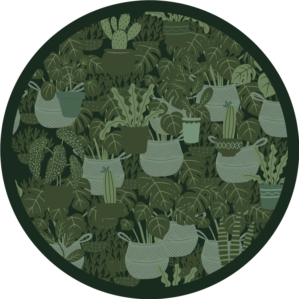 Mörk mossblommig vinylgolvmatta - Tenstickers