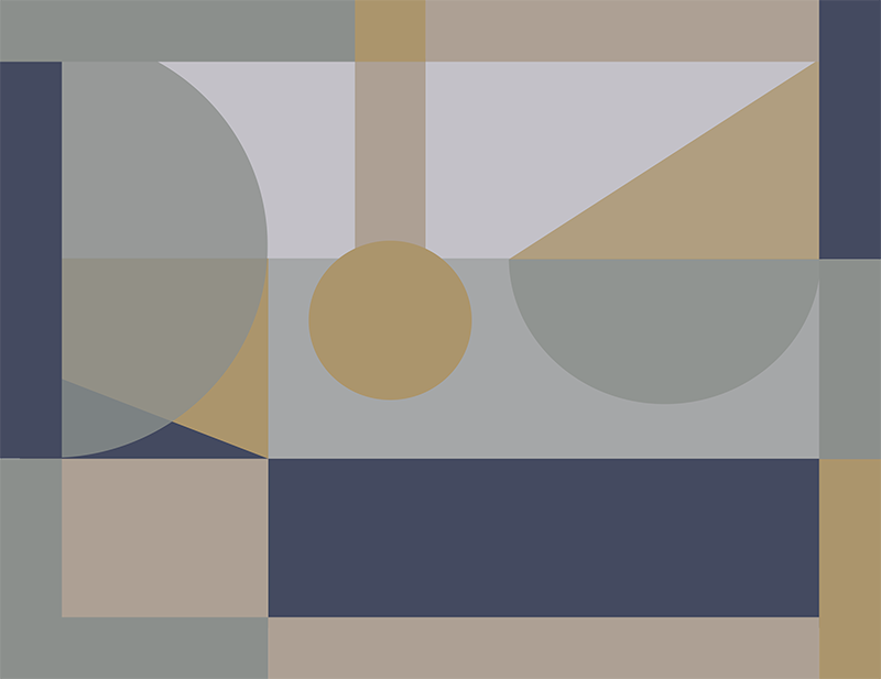 Abstrakta geometriska former Vinylmatta geometrisk - Tenstickers