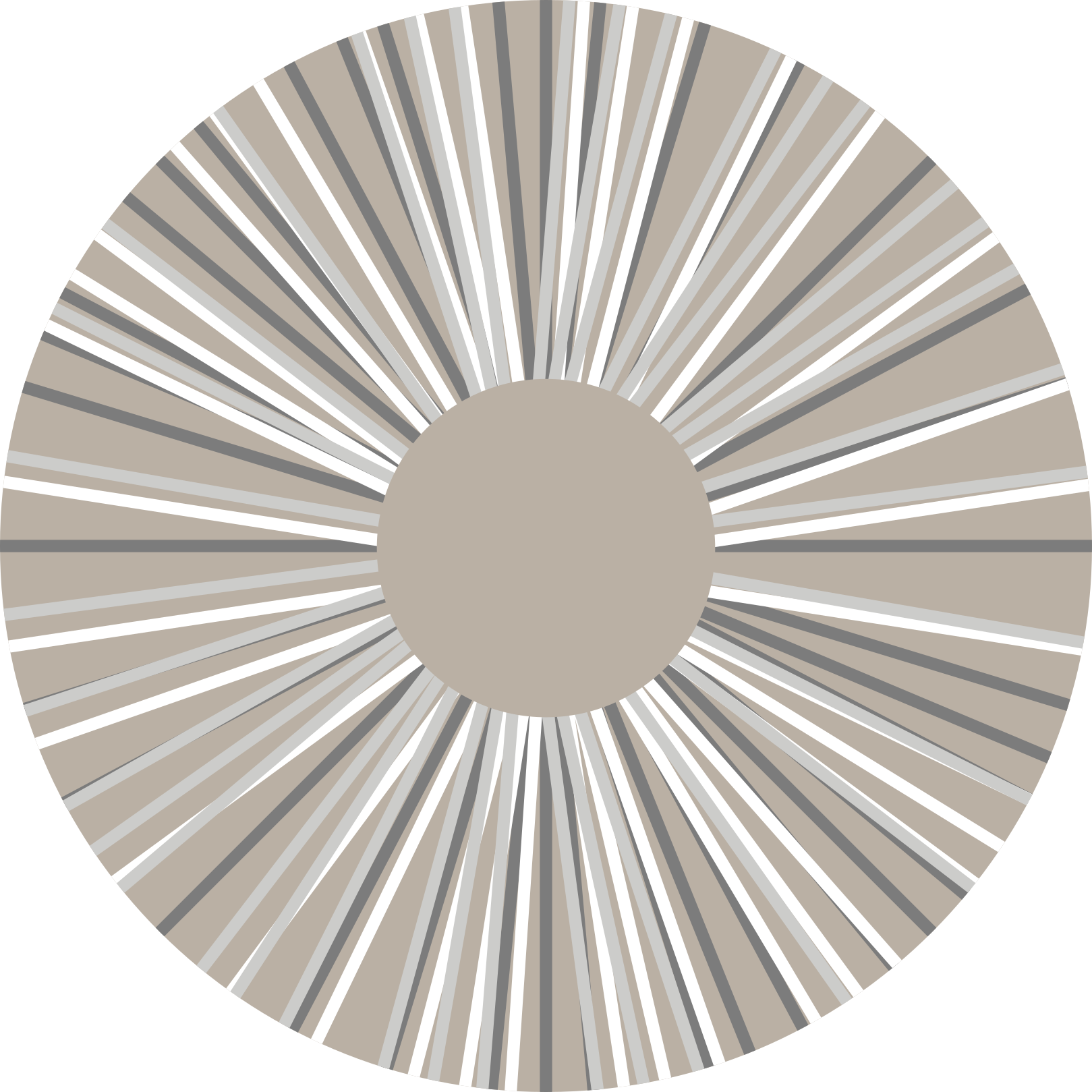 Geometrisk burst cirkulärt mönster vinylmatta - Tenstickers