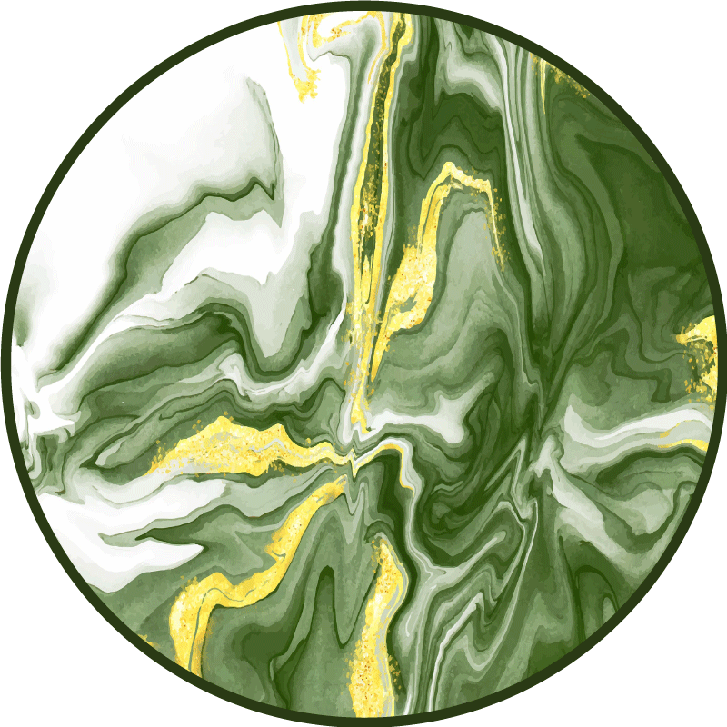 Abstrakt grön konstdesign modern matta - Tenstickers