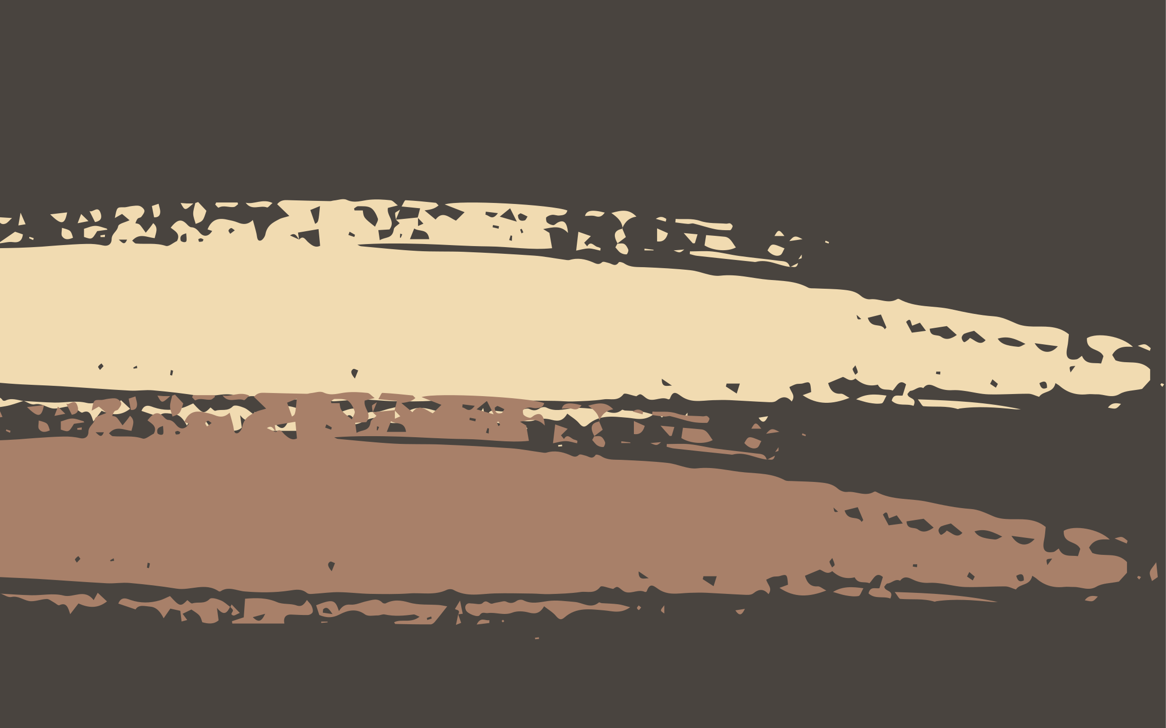 Abstrakt strukturerad rand Vinylmatta Brun - Tenstickers