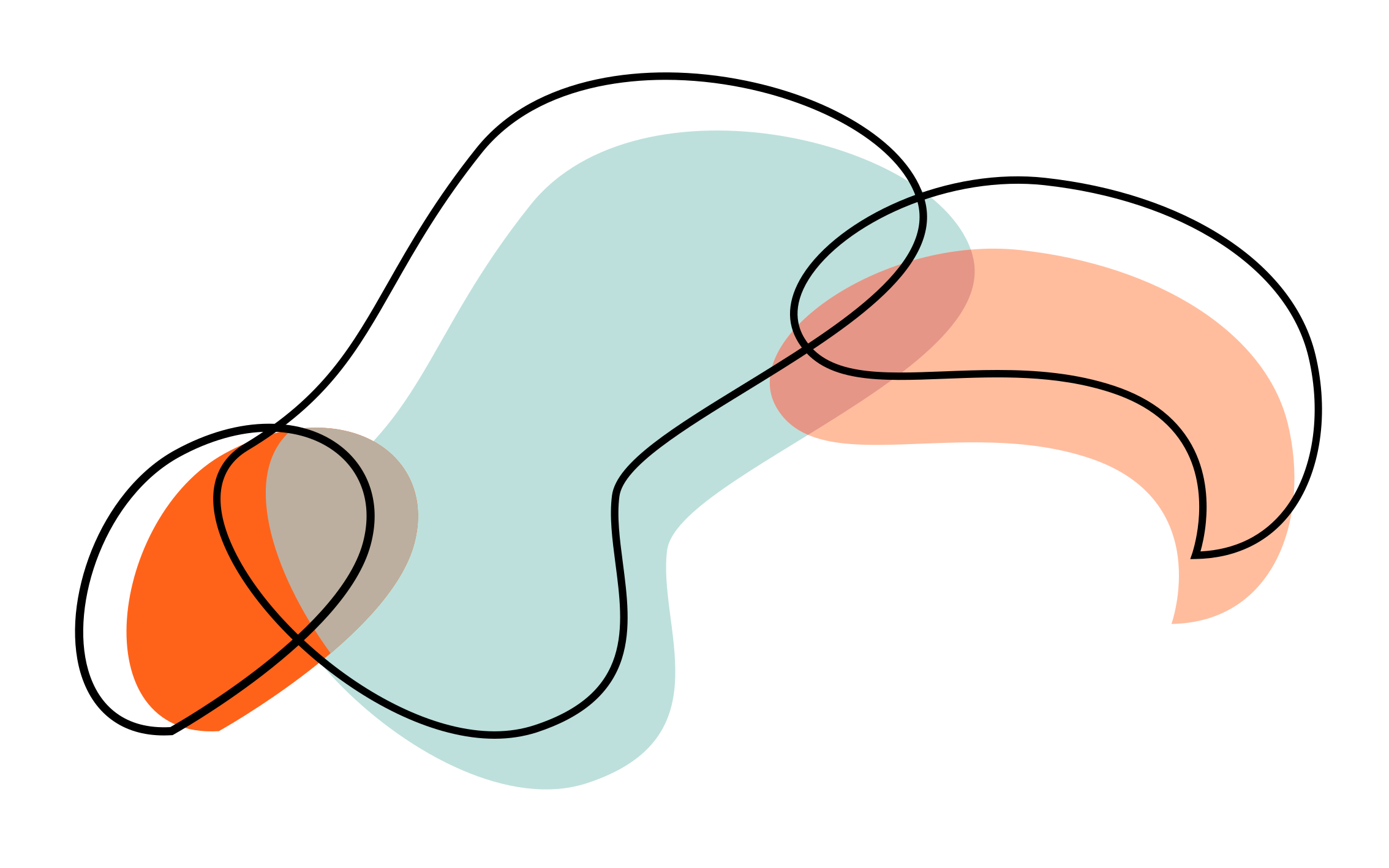 Abstrakta geometriska former vinylmatta minimalistisk - Tenstickers