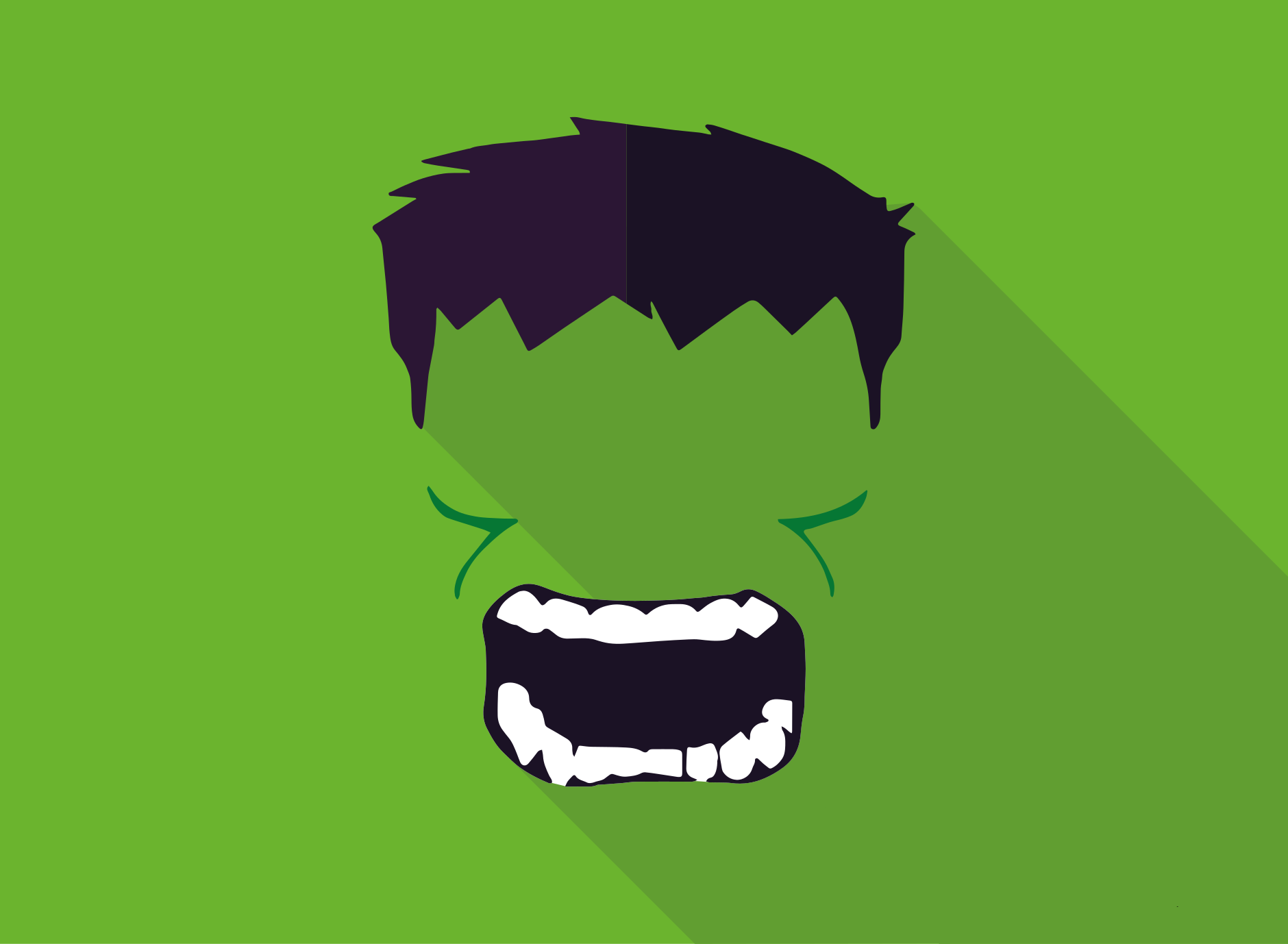 Grön superhjälte barn vinylmatta - Tenstickers